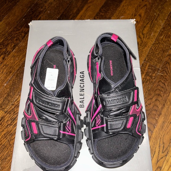 Balenciaga Black and Pink Footwear - Picture 1 of 6